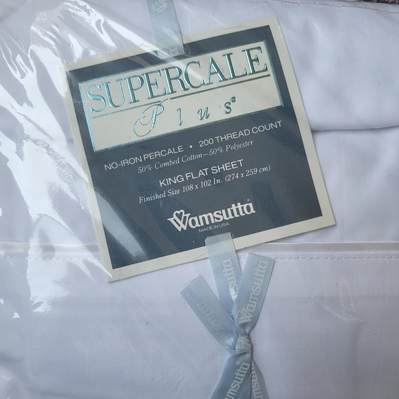Wamsutta Bedding Nwt Wamsutta White King Flat Sheet 20 Thread Count
